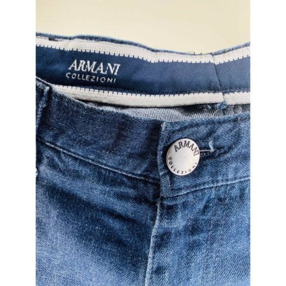 ARMANI COLLEZIONI Men’s Jeans Dark Wash Blue Denim Pants Size 38 Italy 35 inseam - Picture 8 of 12